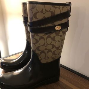 Coach Trisha II Rub Rain Boots EUC
